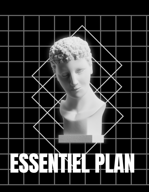 Noir blanc Surréalisme T-shirt Essentiel Plan